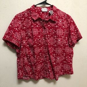 Bandana Paisley Short Sleeve Button Up